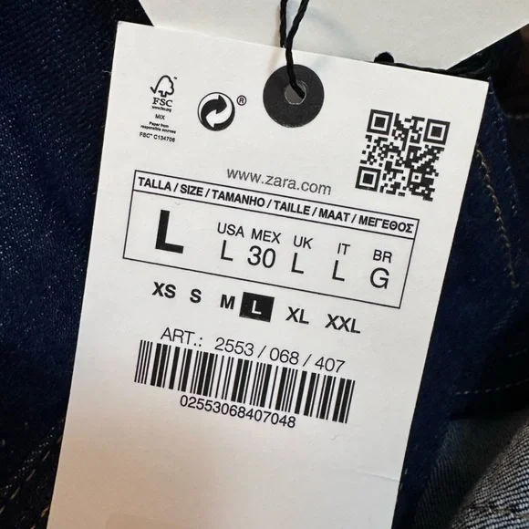 NWT Zara Blue Denim Midi Bustier Corset Party Dress Medium - Picture 14 of 16